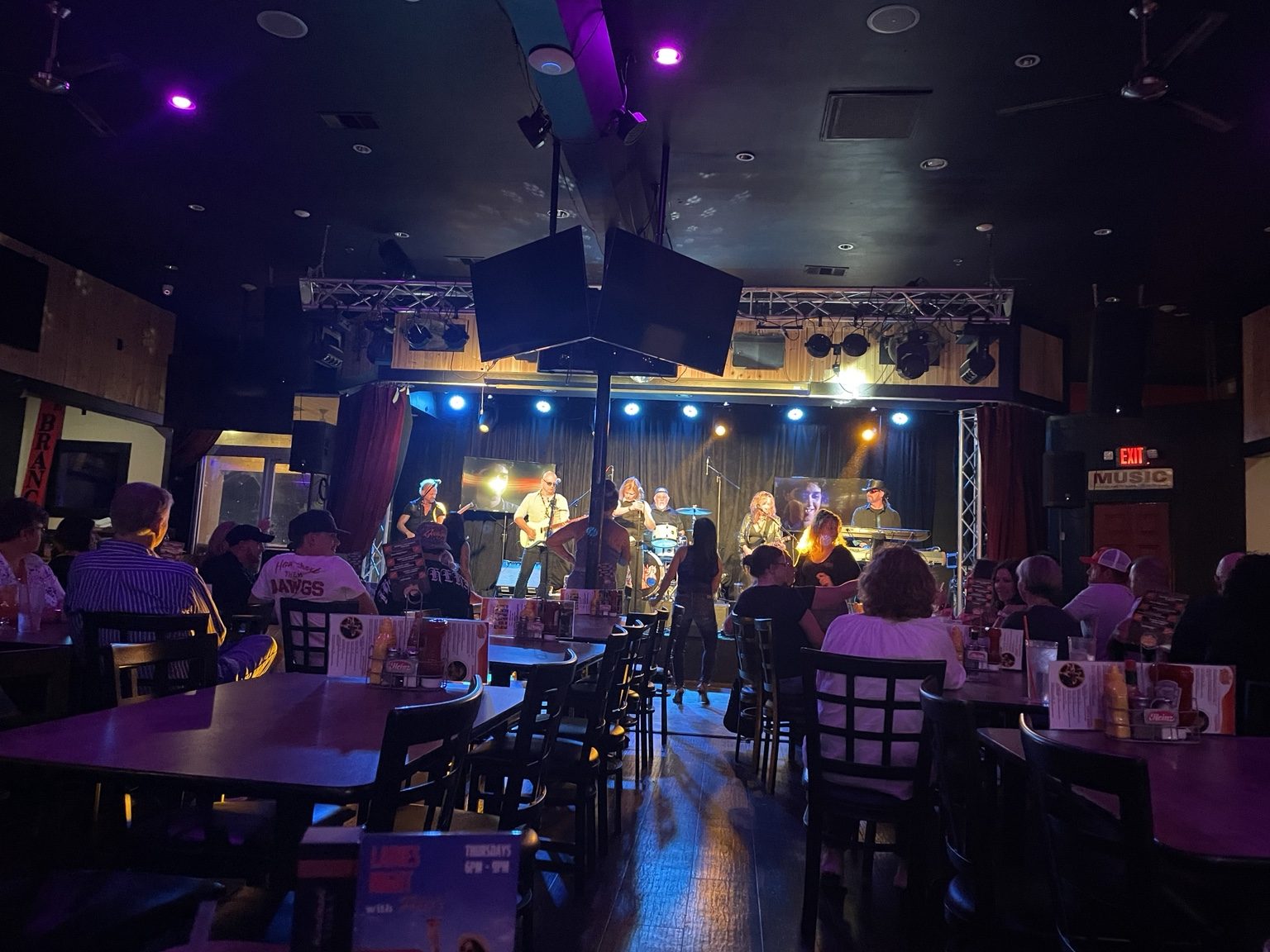 Live event stage and crowd