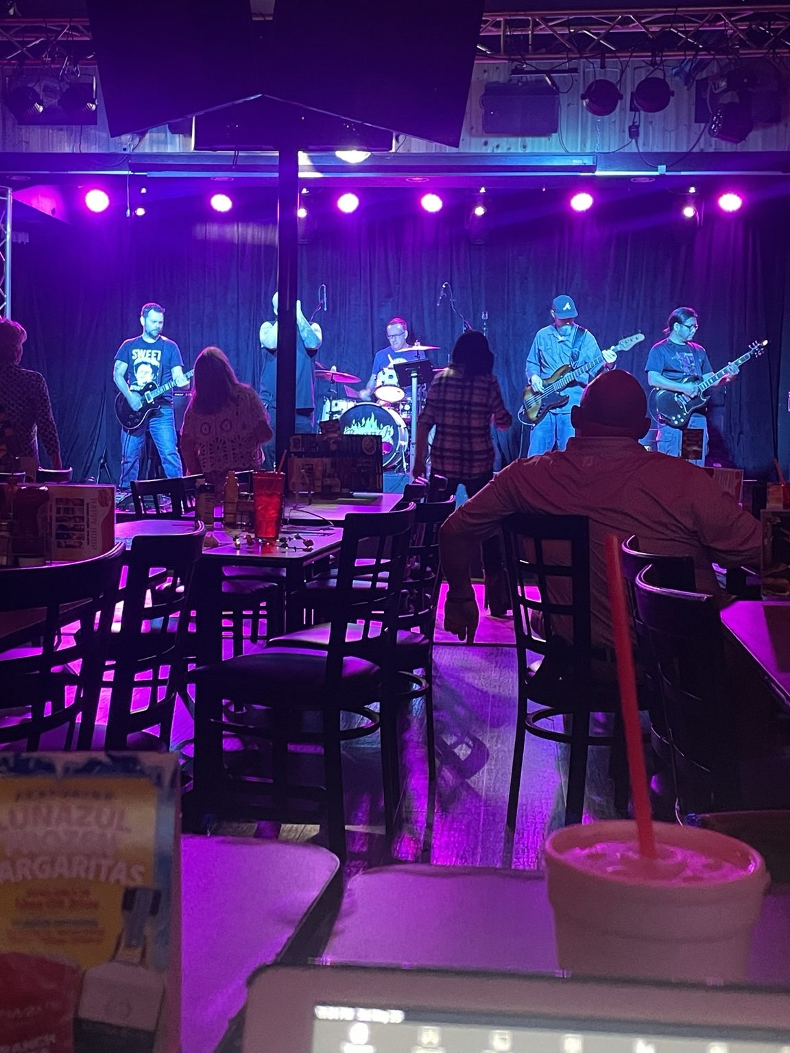 Band performing at a live venue
